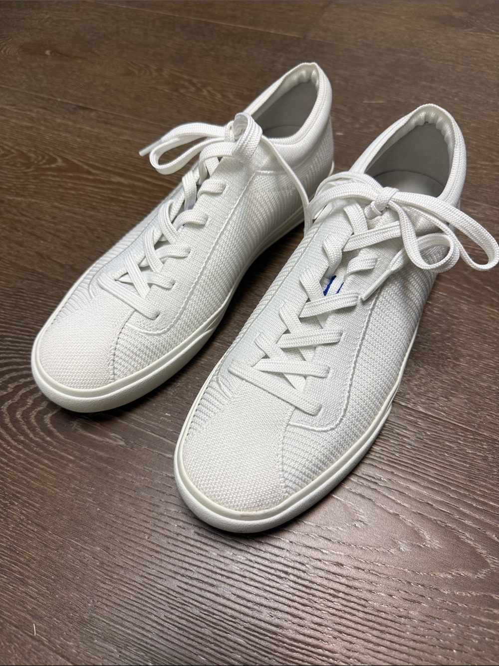 Rothy's White Knit Lace-Up Sneakers